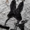 LH009 Babydoll en encaje y malla: babydoll con liguero + panty - Image 2
