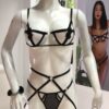 LH045 Set de bra de copas + liguero + panty