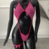 BD034 Body Trikini + liguero en pierna