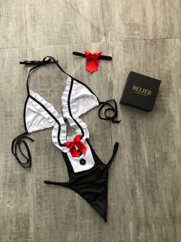 DF032 Disfraz mesonera sexy incluye trikini y choker