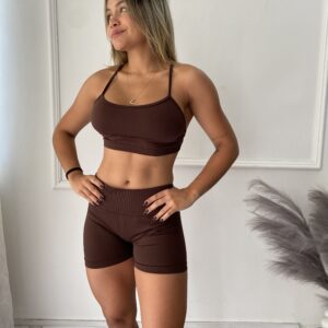 RD014-BI Conjunto de top + shorts