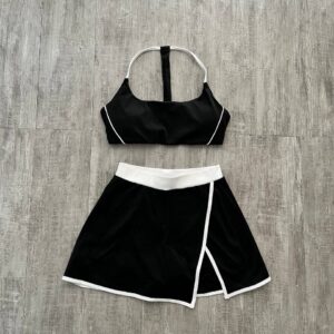 BIDP010 Conjunto de top + falda shorts