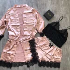 BIPJ007 Pijama kimono + short + top